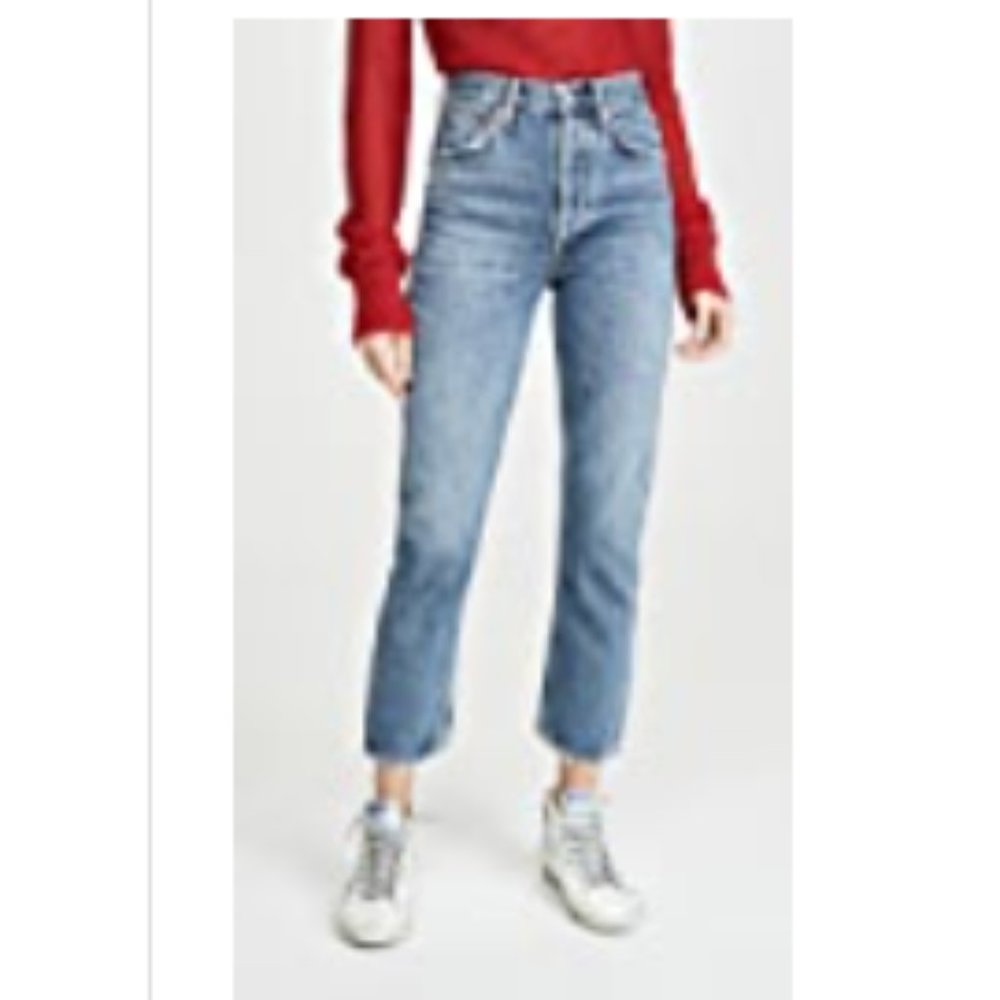 AGOLDE Riley High Rise Straight Crop Jeans